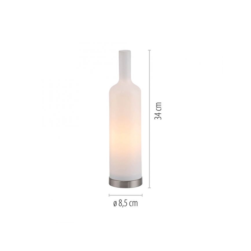 JUST LIGHT. 14006-16 - Bordslampa BOTTLE 1xE14/25W/230V vit