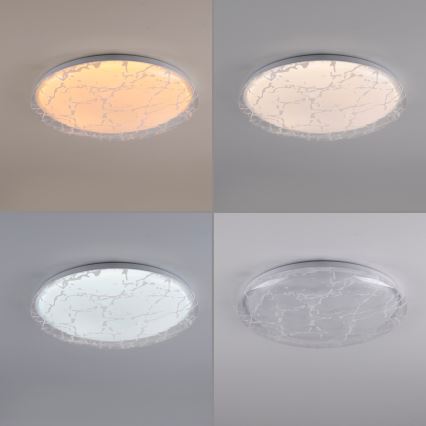 JUST LIGHT. 14008-16 - LED dimbar taklampa ART PLAFO LED/20W/230V 2700-6500K Ø 38 cm vit + fjärrkontroll