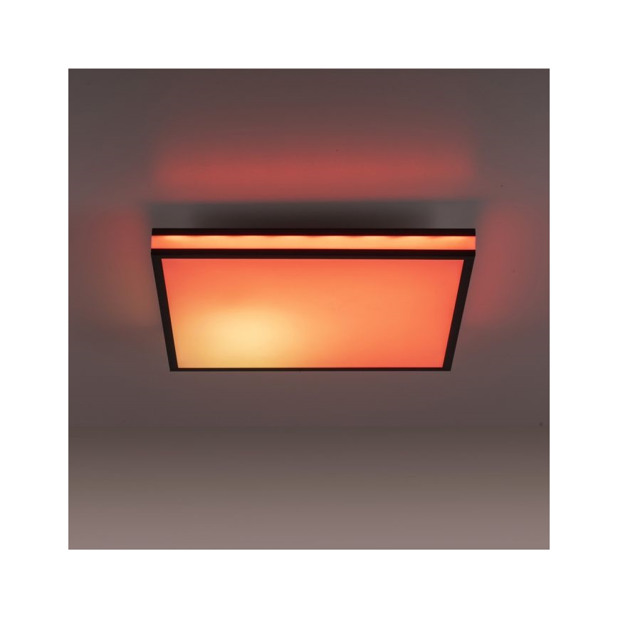 JUST LIGHT. 14110-18 - LED RGBW Dimbar taklampa MARIO BLACK LED/19,5W/230V 2700-5000K + fjärrkontroll