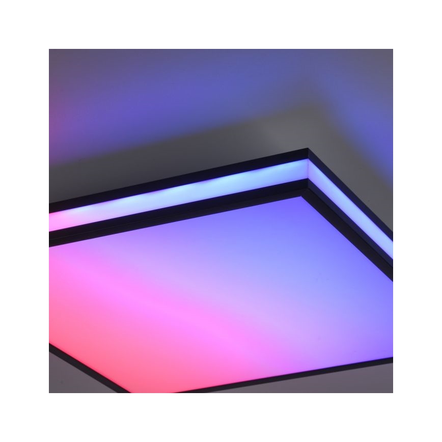 JUST LIGHT. 14110-18 - LED RGBW Dimbar taklampa MARIO BLACK LED/19,5W/230V 2700-5000K + fjärrkontroll