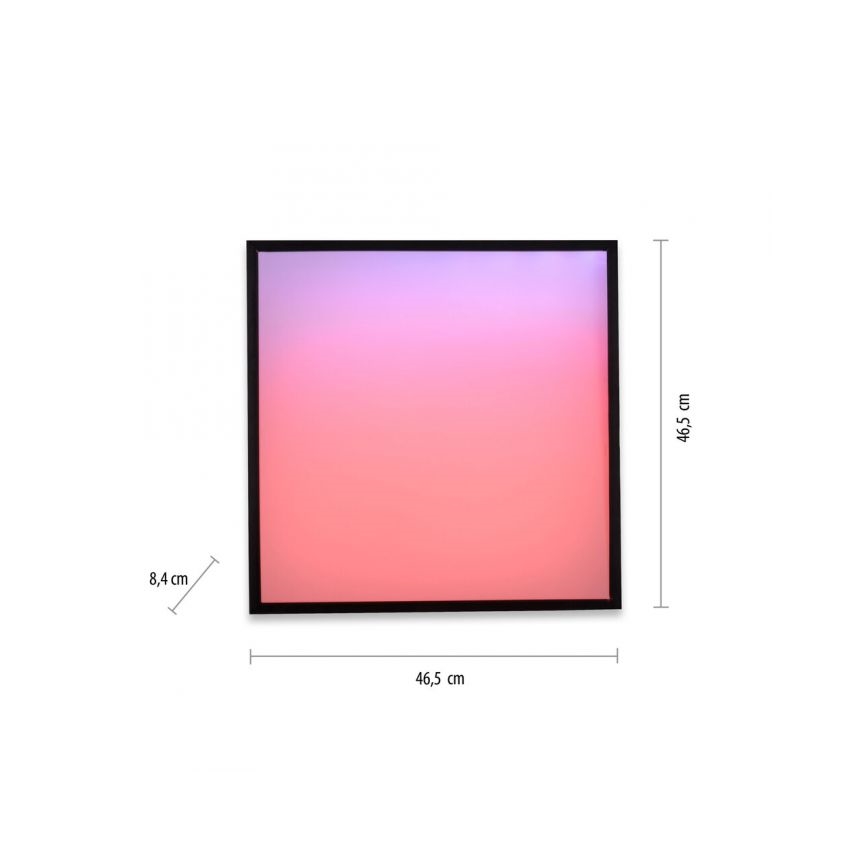 JUST LIGHT. 14110-18 - LED RGBW Dimbar taklampa MARIO BLACK LED/19,5W/230V 2700-5000K + fjärrkontroll