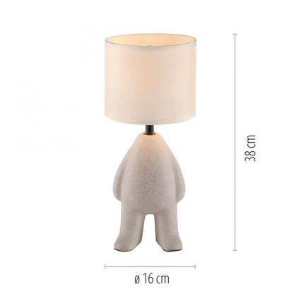 JUST LIGHT. 14191-39 - Bordslampa TED 1xE27/25W/230V beige