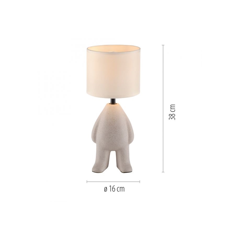 JUST LIGHT. 14191-39 - Bordslampa TED 1xE27/25W/230V beige