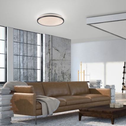 JUST LIGHT. 14293-18 - LED Dimbar taklampa KYLE LED/10W/230V diameter 28 cm svart