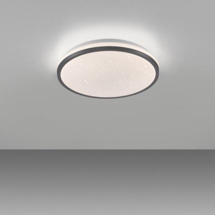 JUST LIGHT. 14293-18 - LED Dimbar taklampa KYLE LED/10W/230V diameter 28 cm svart