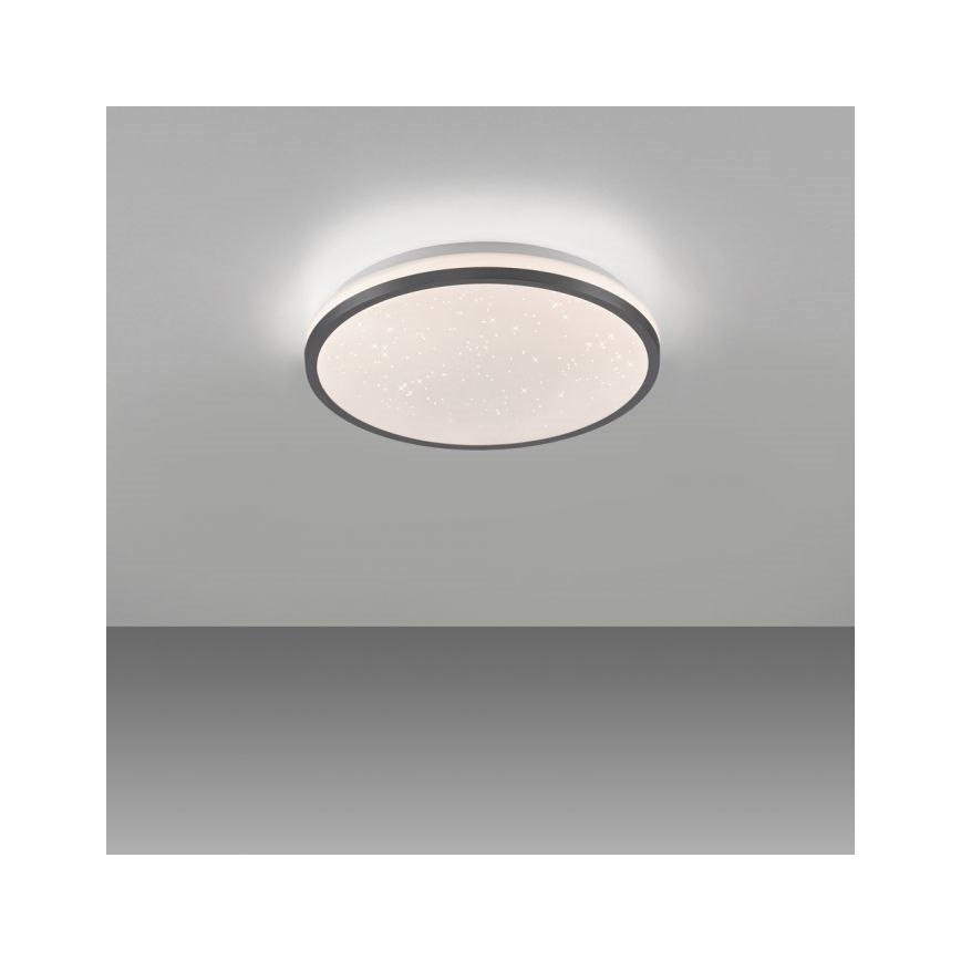JUST LIGHT. 14293-18 - LED Dimbar taklampa KYLE LED/10W/230V diameter 28 cm svart