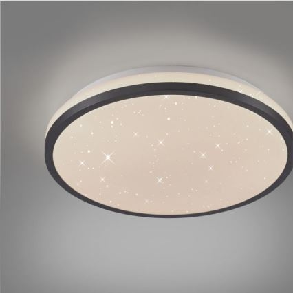 JUST LIGHT. 14293-18 - LED Dimbar taklampa KYLE LED/10W/230V diameter 28 cm svart