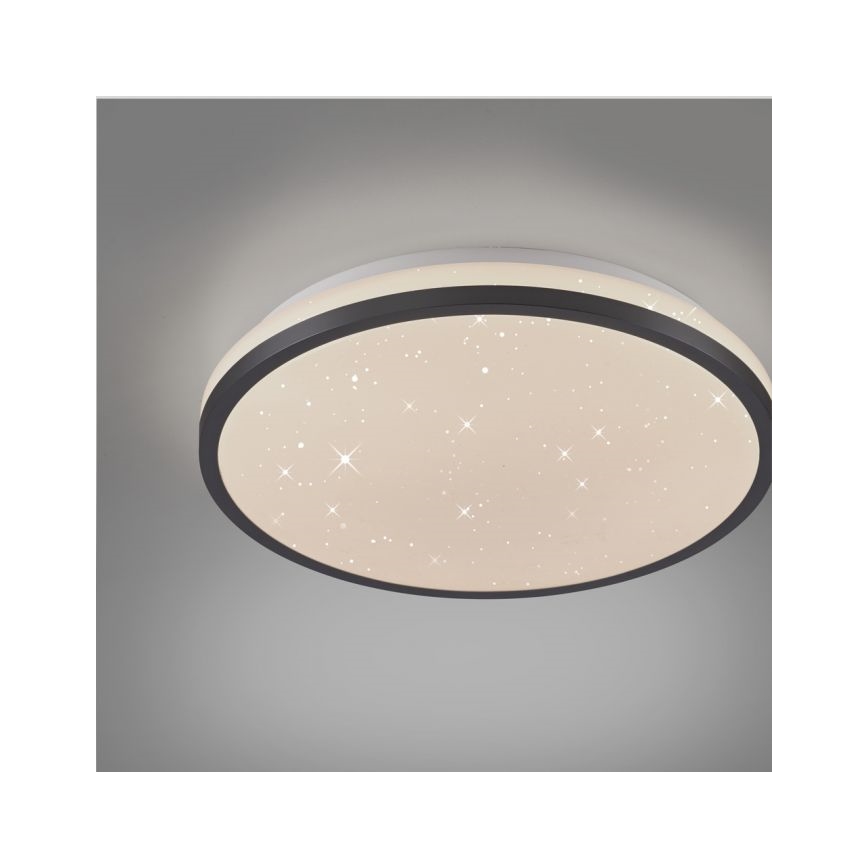 JUST LIGHT. 14293-18 - LED Dimbar taklampa KYLE LED/10W/230V diameter 28 cm svart