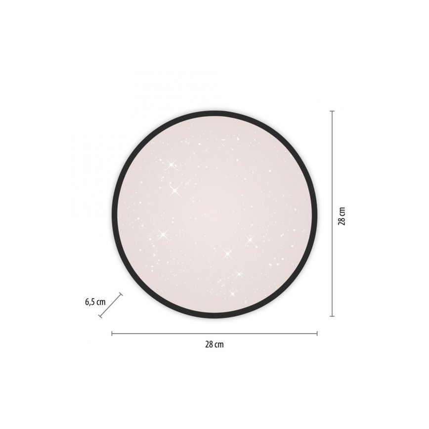 JUST LIGHT. 14293-18 - LED Dimbar taklampa KYLE LED/10W/230V diameter 28 cm svart