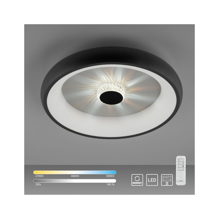 JUST LIGHT. 14384-18 - LED Dimbar taklampa VERTIGO LED/29W/230V 2700-5000K svart + fjärrkontroll