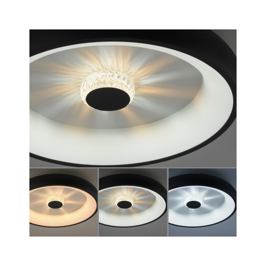 JUST LIGHT. 14384-18 - LED Dimbar taklampa VERTIGO LED/29W/230V 2700-5000K svart + fjärrkontroll