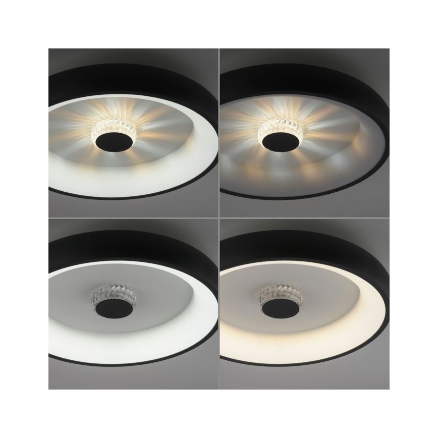 JUST LIGHT. 14384-18 - LED Dimbar taklampa VERTIGO LED/29W/230V 2700-5000K svart + fjärrkontroll