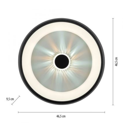 JUST LIGHT. 14384-18 - LED Dimbar taklampa VERTIGO LED/29W/230V 2700-5000K svart + fjärrkontroll