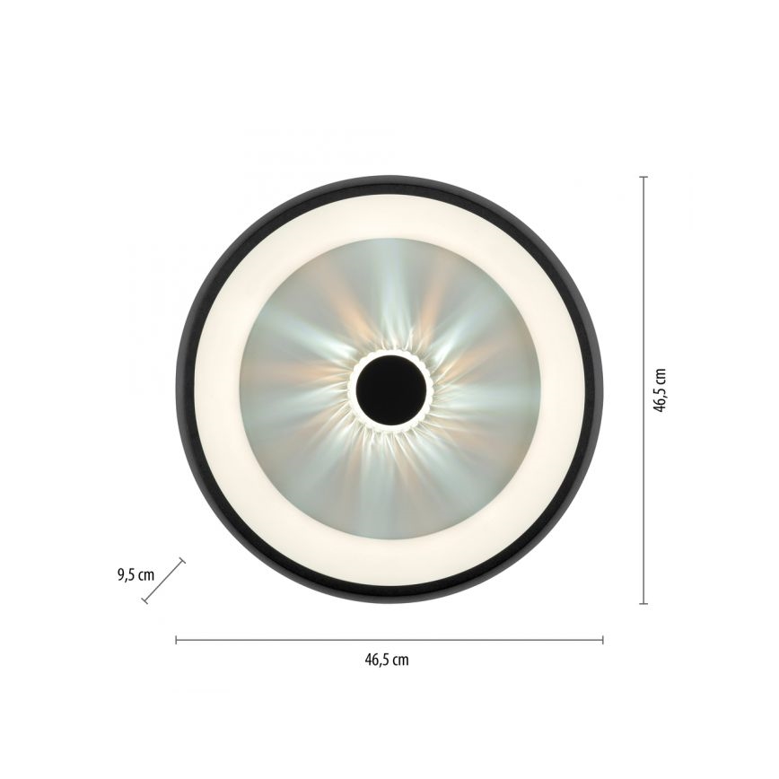 JUST LIGHT. 14384-18 - LED Dimbar taklampa VERTIGO LED/29W/230V 2700-5000K svart + fjärrkontroll