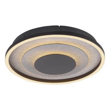 JUST LIGHT. 14409-21 - LED-taklampa GLITTY LED/22W/230V Ø 40 cm svart