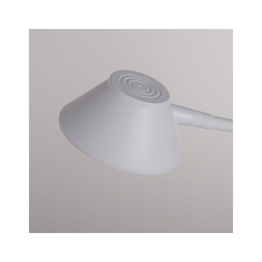 JUST LIGHT. 14414-16 - Dimbbar, flexibel touchstyrd LED-bordslampa med trådlös laddning PUCKI LED/4,5W/230V vit