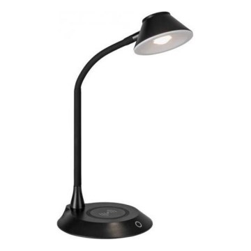 JUST LIGHT. 14414-18 - Dimmbar flexibel beröringsstyrd LED-bordslampa med trådlös laddning PUCKI LED/4,5W/230V svart