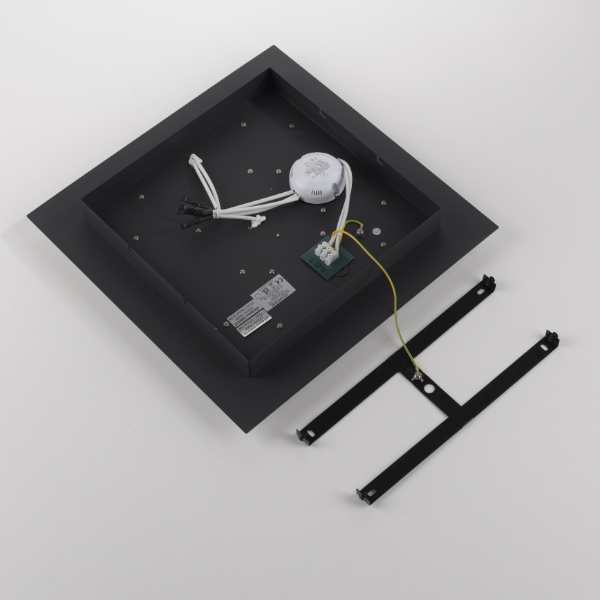 JUST LIGHT. 14439-21 - LED taklampa CICHIO LED/18,5W/230V + LED/9W 40x40 cm svart