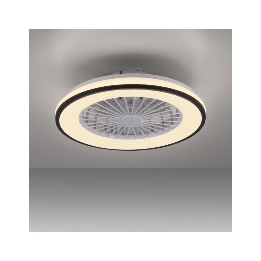 JUST LIGHT. 14447-18 - LED RGBW Dimbart takfläkt med ljus LENO LED/44W/230V 3000-6500K Ø 48,6 cm vit + fjärrkontroll