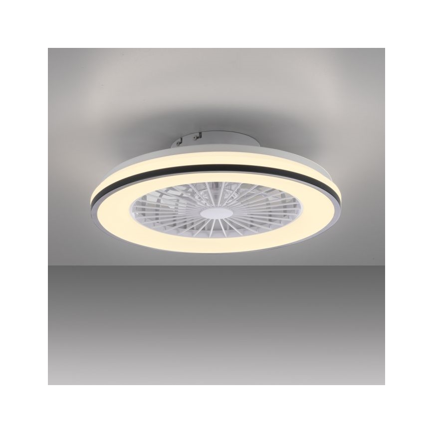 JUST LIGHT. 14447-18 - LED RGBW Dimmbar takfläkt med belysning LENO LED/44W/230V 3000-6500K Ø 48,6 cm vit + fjärrkontroll