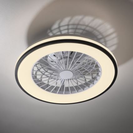 JUST LIGHT. 14447-18 - LED RGBW Dimmbar takfläkt med belysning LENO LED/44W/230V 3000-6500K Ø 48,6 cm vit + fjärrkontroll