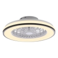 JUST LIGHT. 14447-18 - LED RGBW Dimmbar takfläkt med belysning LENO LED/44W/230V 3000-6500K Ø 48,6 cm vit + fjärrkontroll