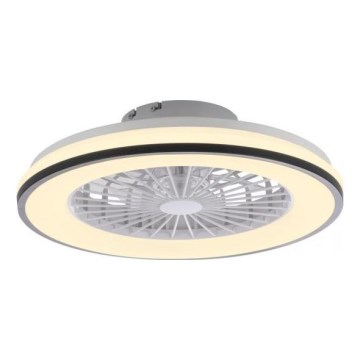 JUST LIGHT. 14447-18 - LED RGBW Dimmbar takfläkt med belysning LENO LED/44W/230V 3000-6500K Ø 48,6 cm vit + fjärrkontroll