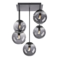 JUST LIGHT. 14602-18 - Pendelkrona WIDOW 5xE14/25W/230V svart