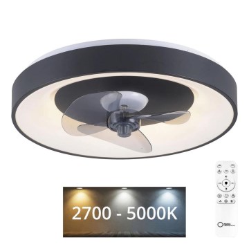 JUST LIGHT. 14644-18 - LED Dimbar taklampa med fläkt VENIKA LED/36W/230V diameter 48,6 cm 2700-5000K + fjärrkontroll