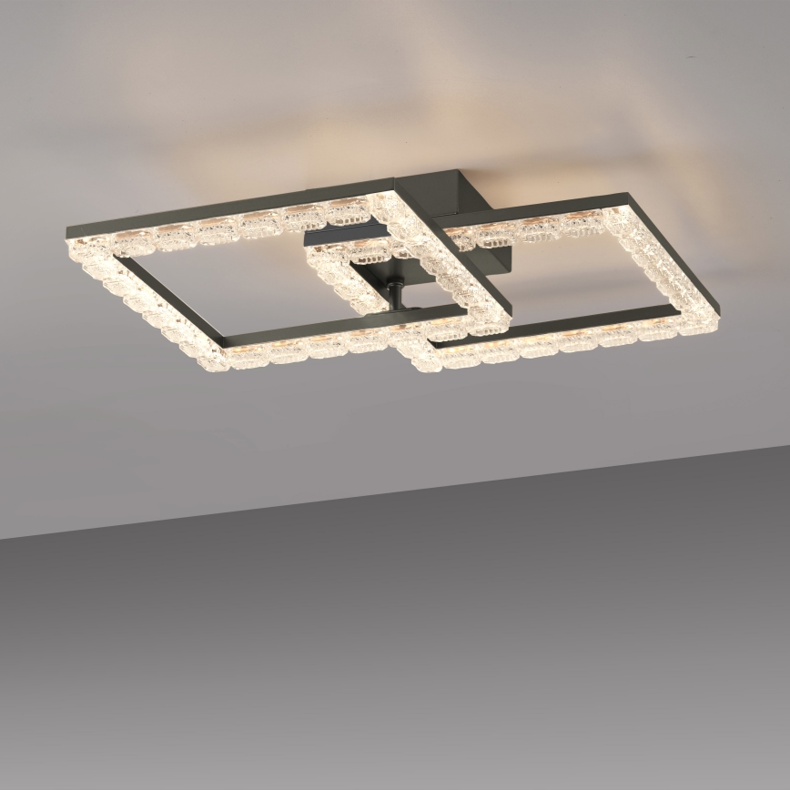 JUST LIGHT. 14732-18 - LED-taklampa GLITRA LED/17,5W/230V 37,6x37,6 cm svart