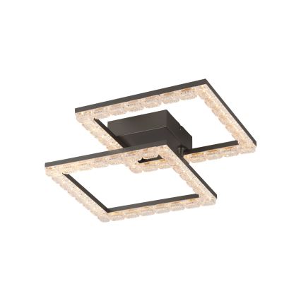 JUST LIGHT. 14732-18 - LED-taklampa GLITRA LED/17,5W/230V 37,6x37,6 cm svart