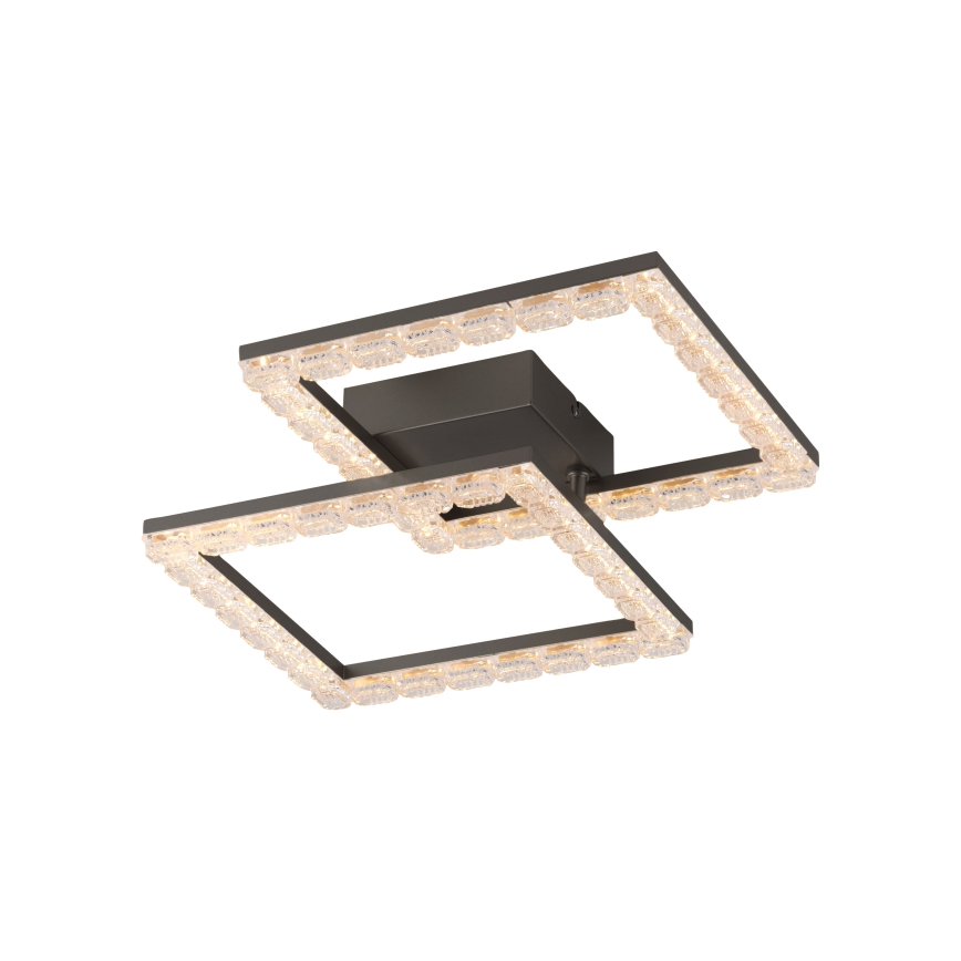 JUST LIGHT. 14732-18 - LED-taklampa GLITRA LED/17,5W/230V 37,6x37,6 cm svart