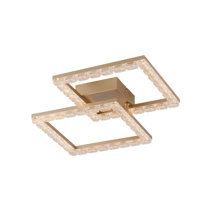 JUST LIGHT. 14732-60 - LED-taklampa GLITRA LED/17,5W/230V 37,6x37,6 cm guldfärgad
