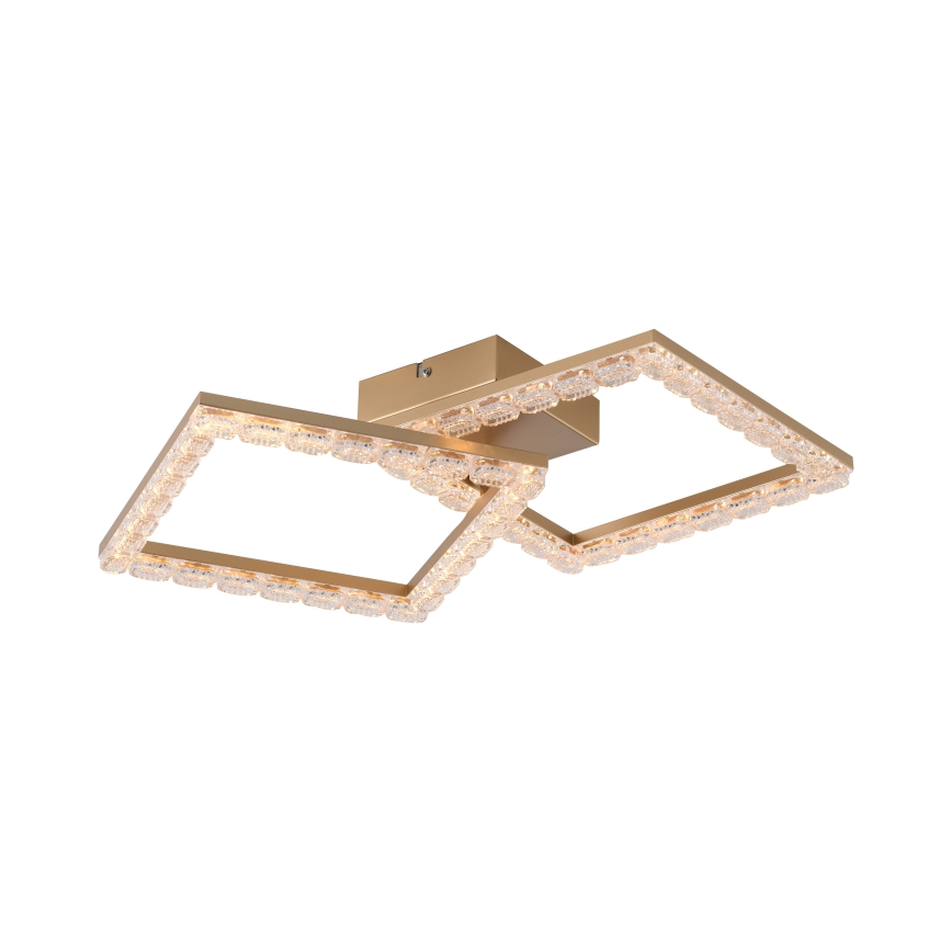 JUST LIGHT. 14732-60 - LED-taklampa GLITRA LED/17,5W/230V 37,6x37,6 cm guldfärgad
