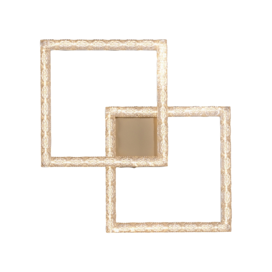 JUST LIGHT. 14732-60 - LED-taklampa GLITRA LED/17,5W/230V 37,6x37,6 cm guldfärgad