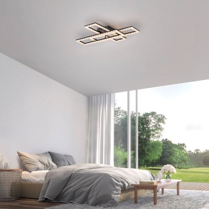 JUST LIGHT. 14733-18 - LED taklampa GLITRA LED/35W/230V 57x72 cm svart
