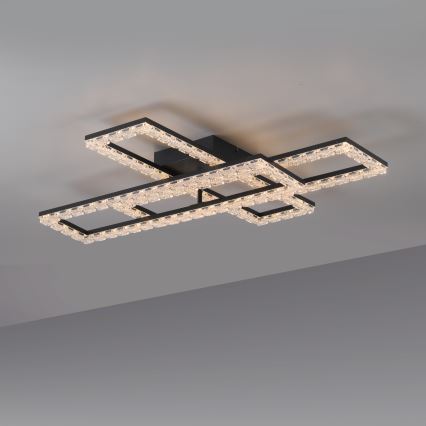 JUST LIGHT. 14733-18 - LED taklampa GLITRA LED/35W/230V 57x72 cm svart