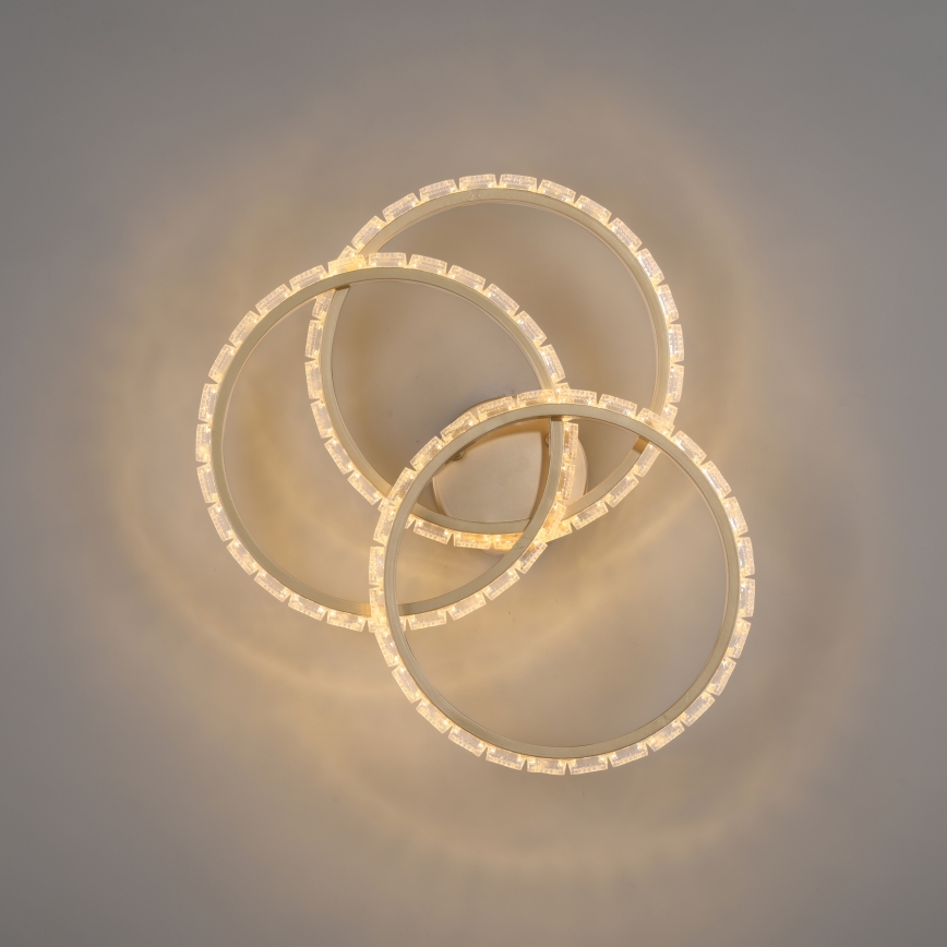 JUST LIGHT. 14734-60 - LED taklampa GLITRA LED/37W/230V Ø 50 cm guldfärgad