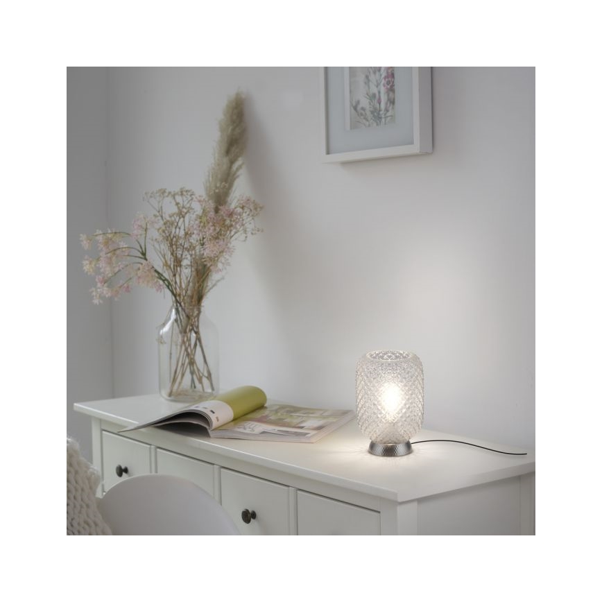 JUST LIGHT. 14906-55 - Bordslampa REISHI 1xE27/40W/230V matt krom