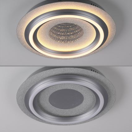 JUST LIGHT. 15089-21 - LED-taklampa CICHIO LED/36W/230V Ø 40 cm matt krom