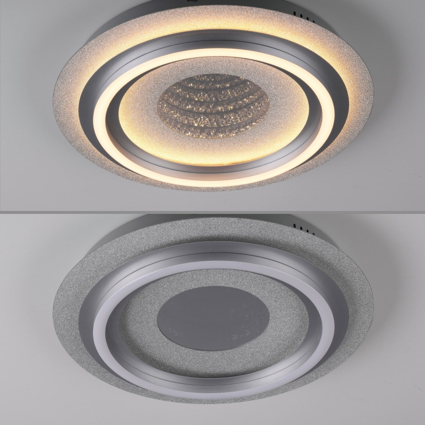 JUST LIGHT. 15089-21 - LED-taklampa CICHIO LED/36W/230V Ø 40 cm matt krom
