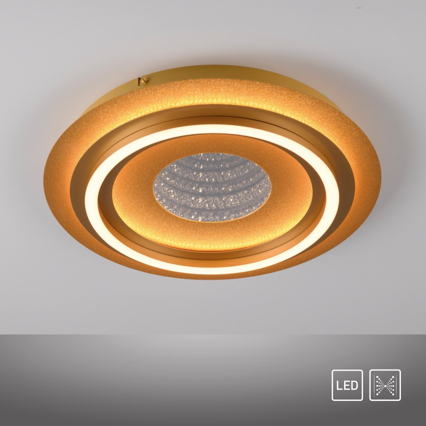 JUST LIGHT. 15089-60 - LED Taklampa CICHIO LED/36W/230V Ø 40 cm guld