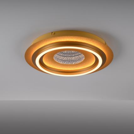 JUST LIGHT. 15089-60 - LED Taklampa CICHIO LED/36W/230V Ø 40 cm guld