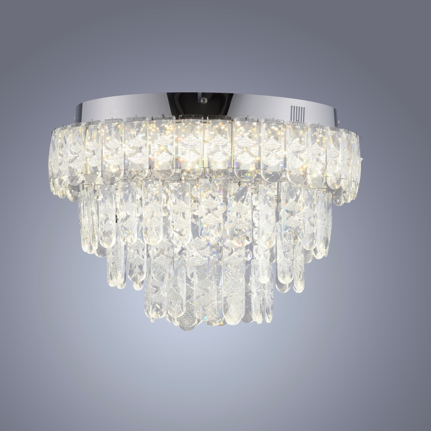 JUST LIGHT. 15092-17 - LED-taklampa KULUNKA LED/33W/230V Ø 38 cm blank krom
