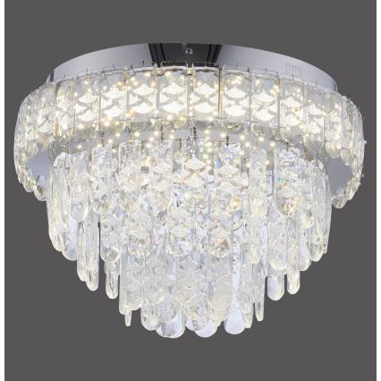 JUST LIGHT. 15092-17 - LED-taklampa KULUNKA LED/33W/230V Ø 38 cm blank krom