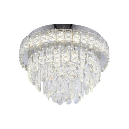 JUST LIGHT. 15092-17 - LED-taklampa KULUNKA LED/33W/230V Ø 38 cm blank krom