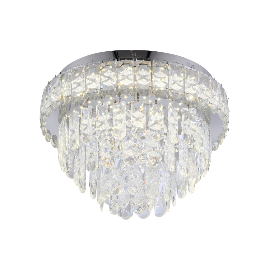 JUST LIGHT. 15092-17 - LED-taklampa KULUNKA LED/33W/230V Ø 38 cm blank krom