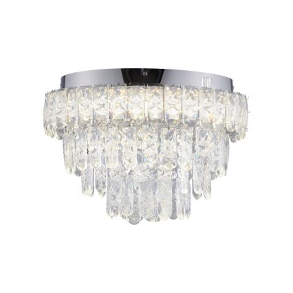 JUST LIGHT. 15092-17 - LED-taklampa KULUNKA LED/33W/230V Ø 38 cm blank krom