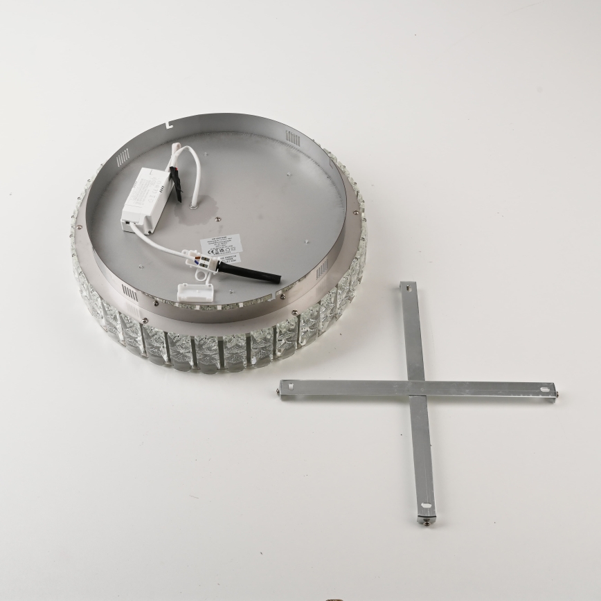 JUST LIGHT. 15092-17 - LED-taklampa KULUNKA LED/33W/230V Ø 38 cm blank krom