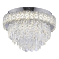 JUST LIGHT. 15092-17 - LED-taklampa KULUNKA LED/33W/230V Ø 38 cm blank krom